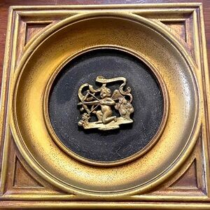 E.A  RIBA Company VTG 70s Zodiac Sagittarius Wood Plaque